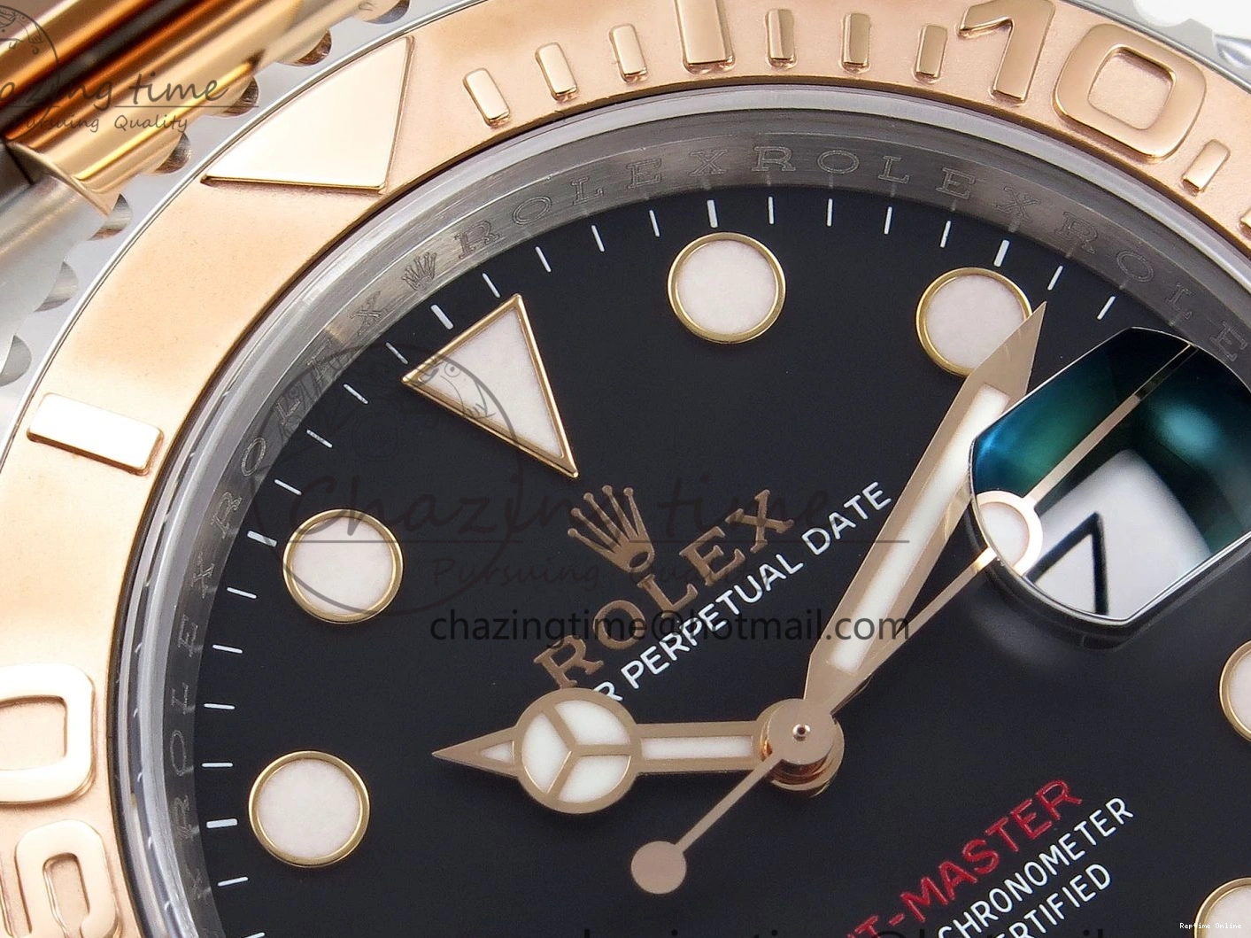 0413 UrbanChic Yacht-Master 126621 SS RG 904L Steel VSF 1:1 Best Edition Black Dial on SS RG Bracelet VS 1860